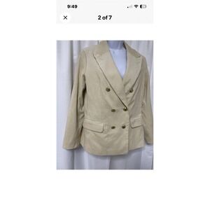 Rowing‎ Blazers x Target Cream Corduroy Double Breasted Blazer Gold Buttons XL